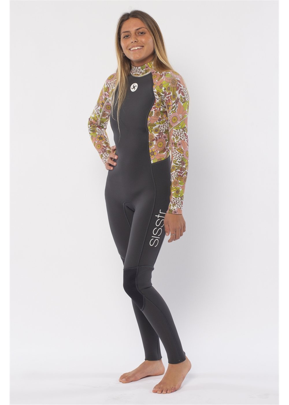 Sisstrevolution Womens Wetsuit Summer Seas Solid Back Zip Full Suit Sea