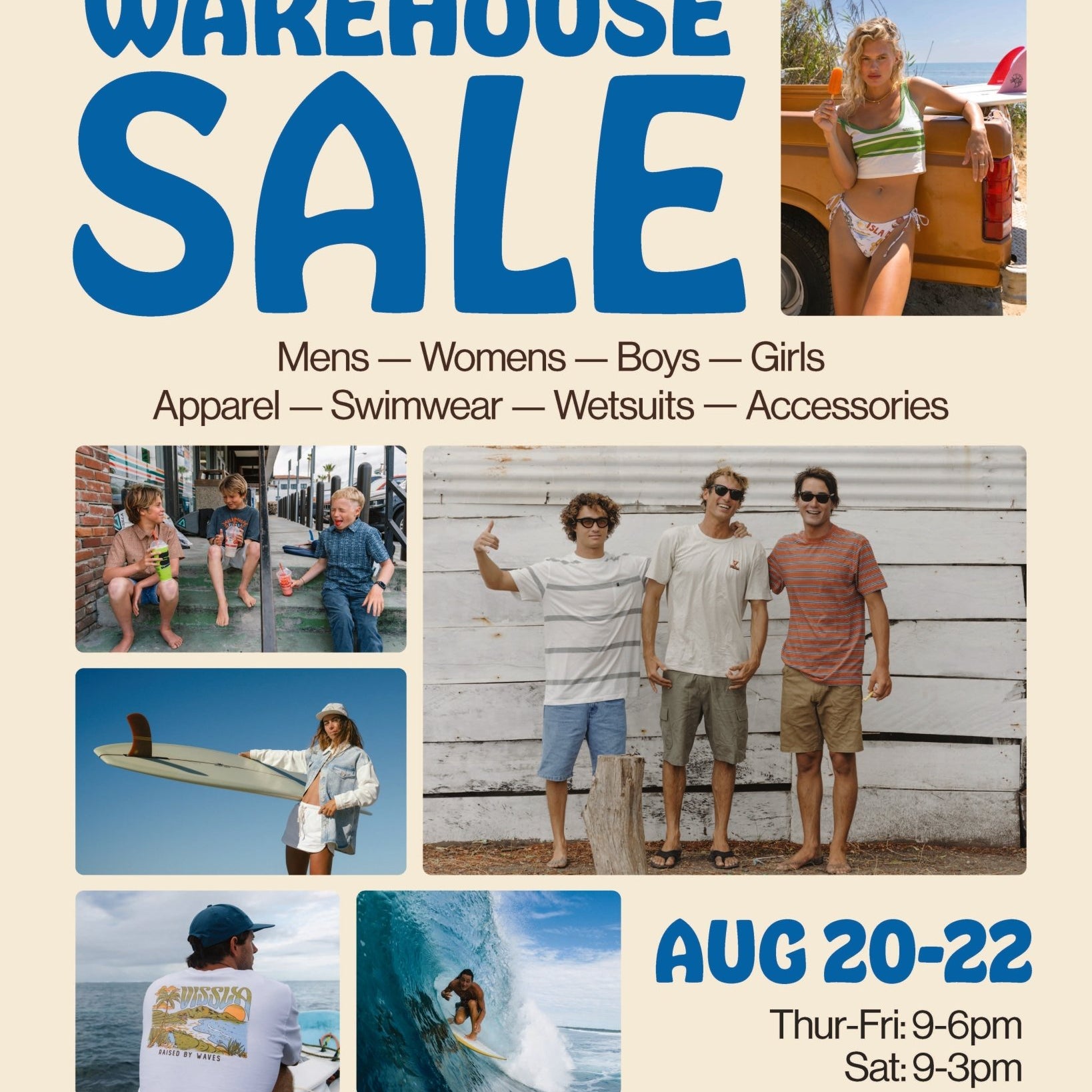 Three Brands, One Warehouse: SISSTR, Vissla & Amuse Society Sale Hits San Clemente - Stoke Outlets