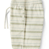 Vissla J. Linen Stripe Elastic 18" Walkshort-SAG