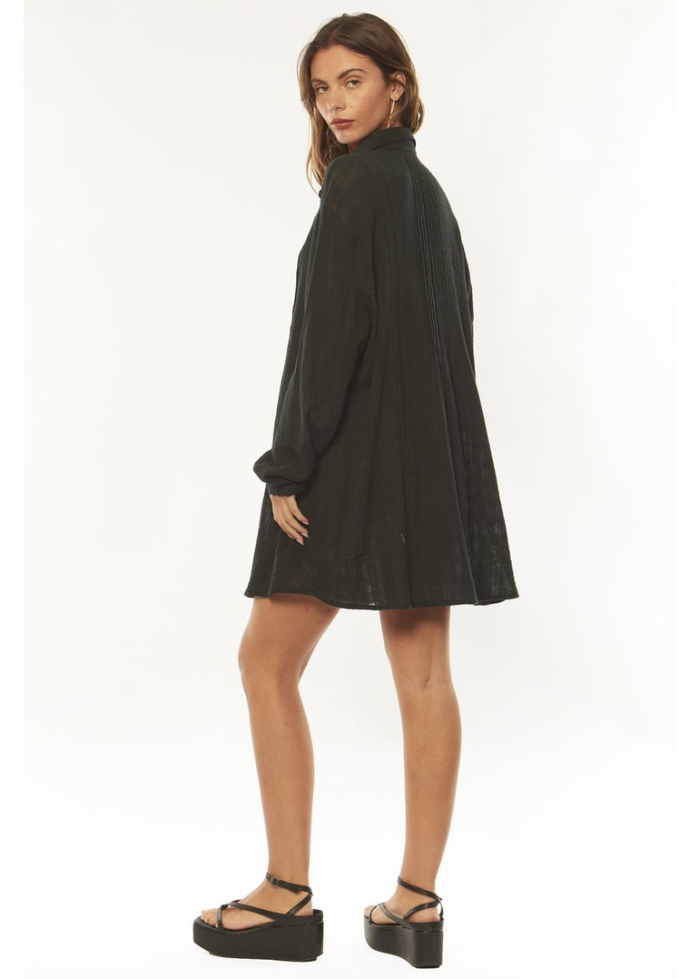 BAILEE LS WOVEN DRESS - WBK - Stoke Outlets