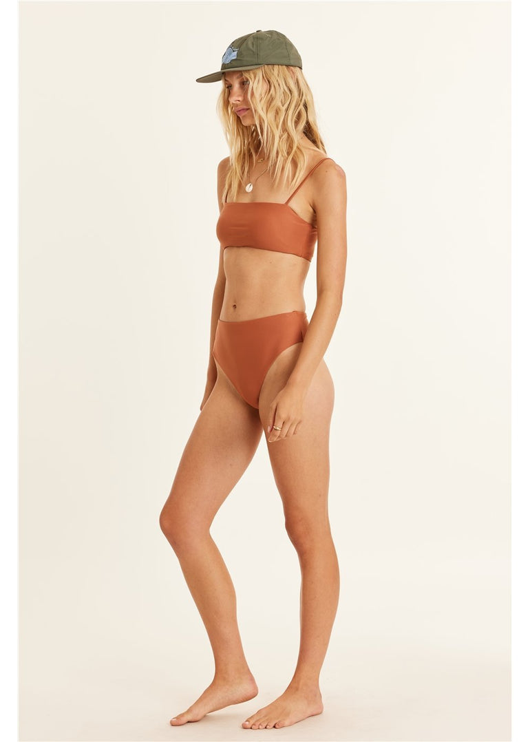 Seeker Solid High Waist Bottom - Stoke Outlets