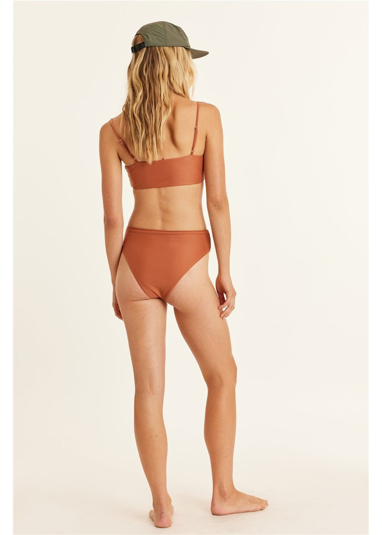 Seeker Solid High Waist Bottom - Stoke Outlets