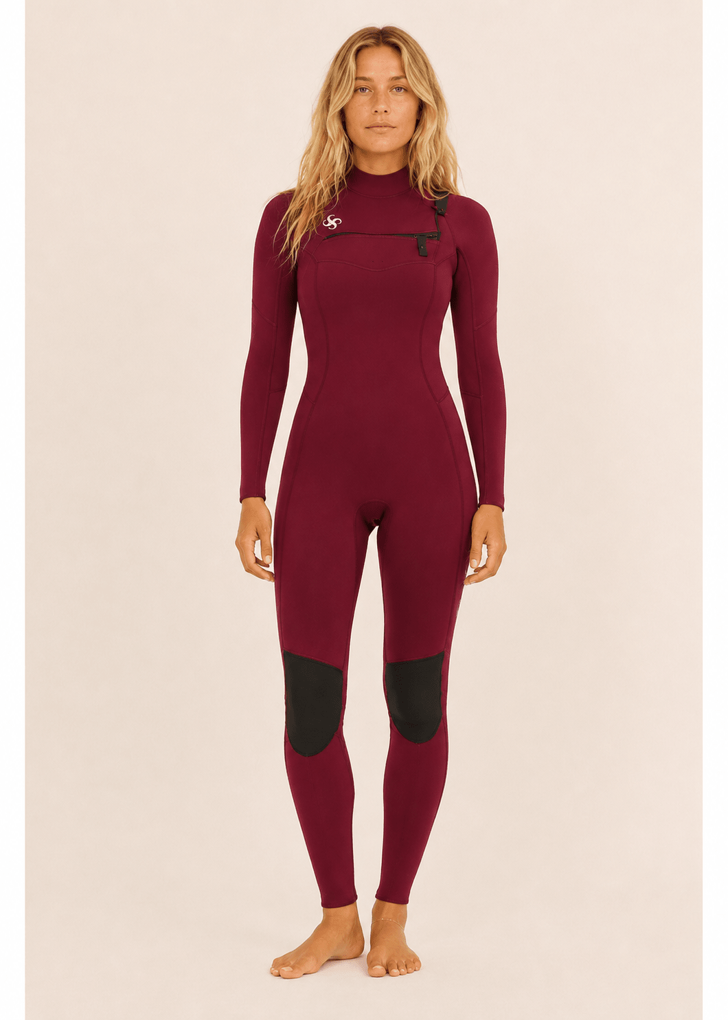 Sisstr 7 Seas 4/3 Chest Zip Full Suit, Wine - Stoke Outlets