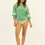 Sisstr Beach Drifter Terry Long Sleeve Crew, Sea Green - Stoke Outlets