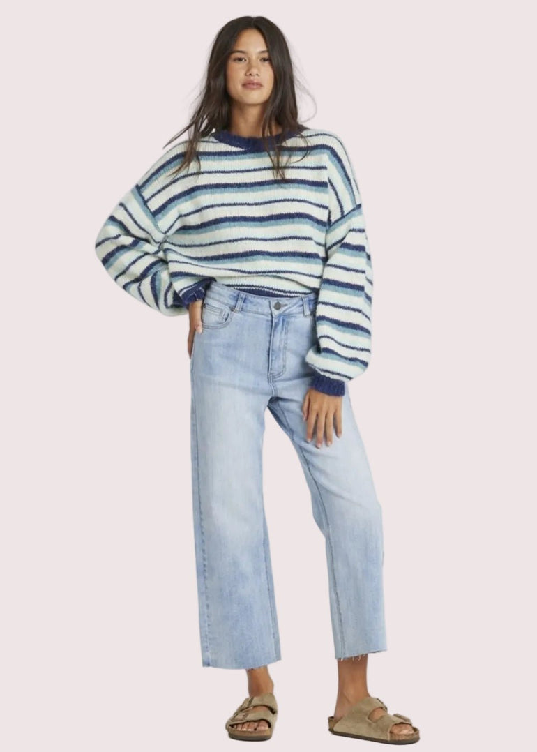 Sisstr Costa Del Sol Sweater, Aqua - Stoke Outlets