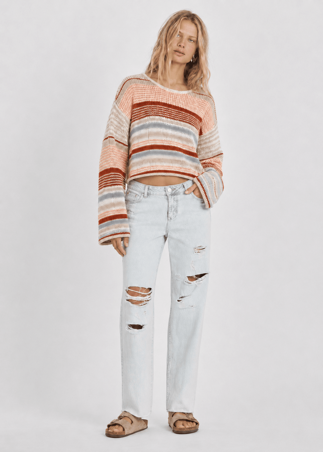 Sisstr Currey Lane Knit Sweater, Sea Salt - Stoke Outlets