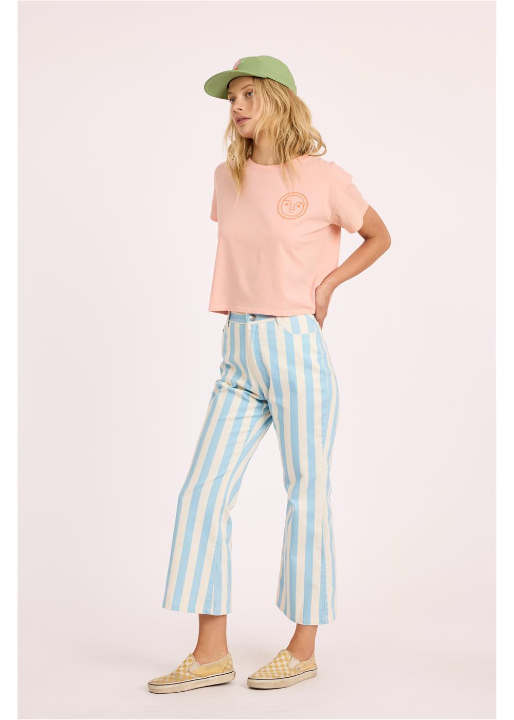 Sisstr DAYBREAK CROP SS KNIT TEE-BBS - Stoke Outlets