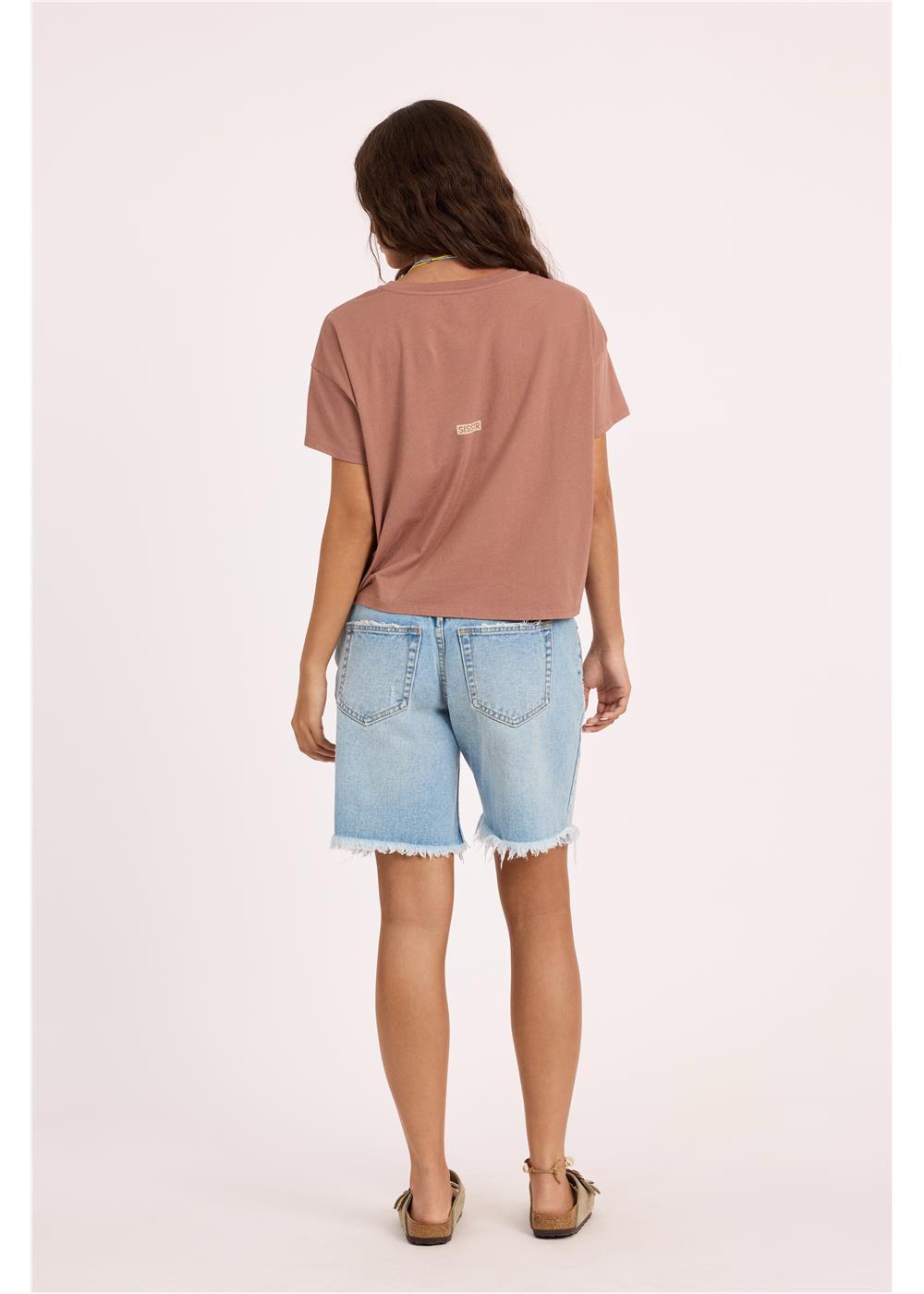 Sisstr DAYBREAK CROP SS KNIT TEE-MUR - Stoke Outlets