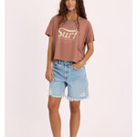Sisstr DAYBREAK CROP SS KNIT TEE-MUR - Stoke Outlets