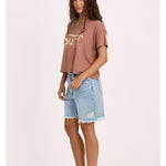 Sisstr DAYBREAK CROP SS KNIT TEE-MUR - Stoke Outlets