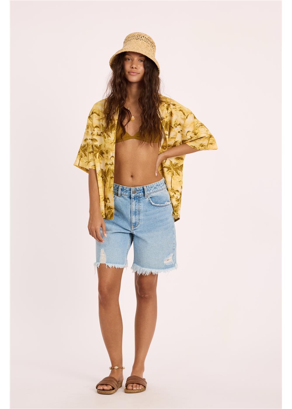 Sisstr DISTANT SHORES SS WOVEN TOP-SLL - Stoke Outlets