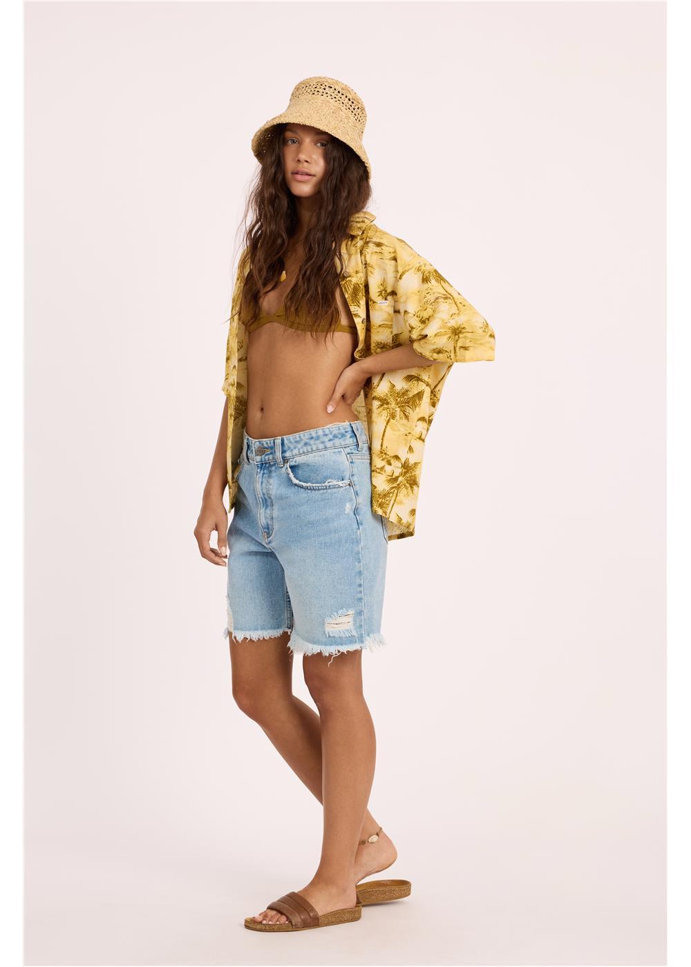 Sisstr DISTANT SHORES SS WOVEN TOP-SLL - Stoke Outlets