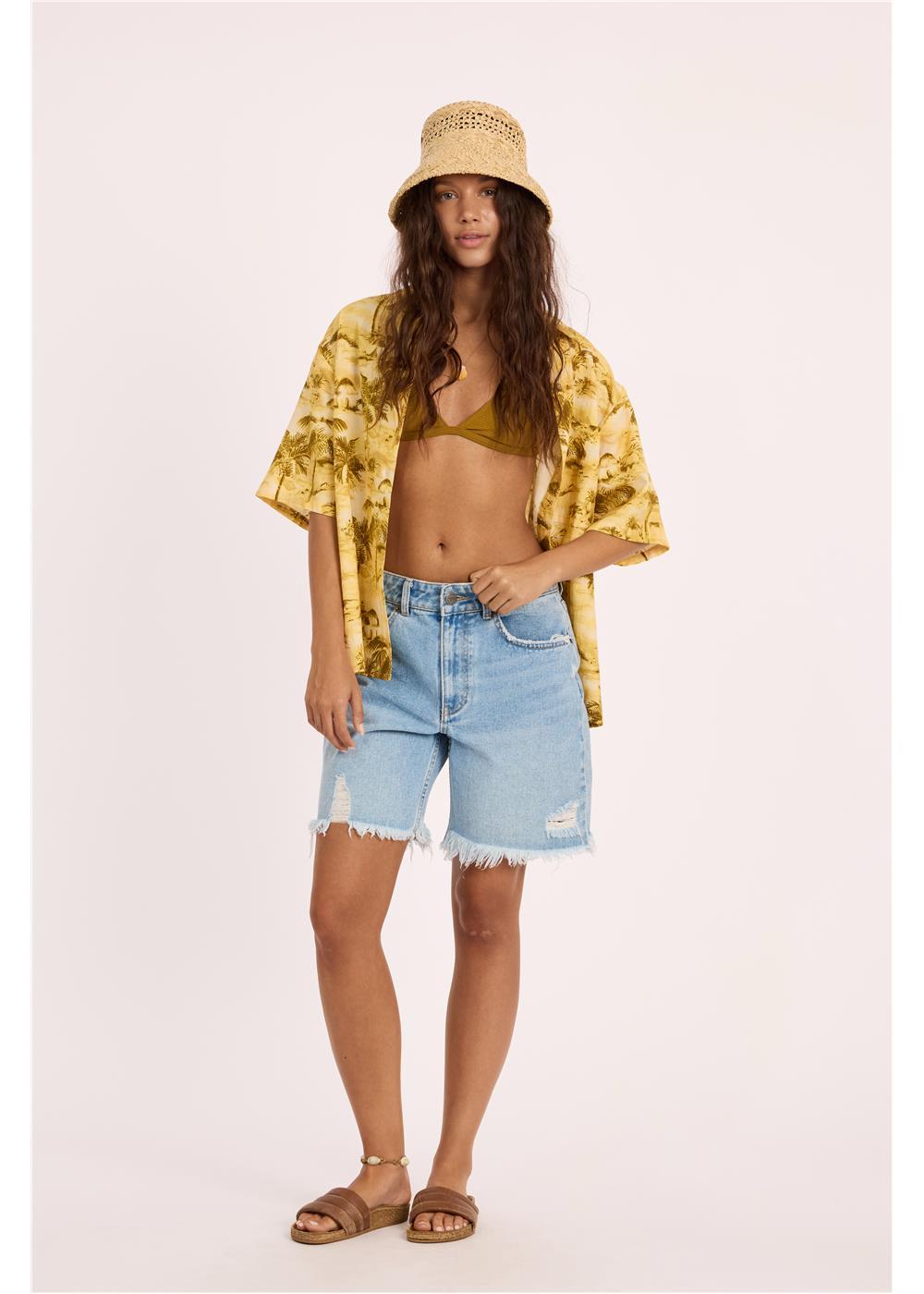 Sisstr DISTANT SHORES SS WOVEN TOP-SLL - Stoke Outlets