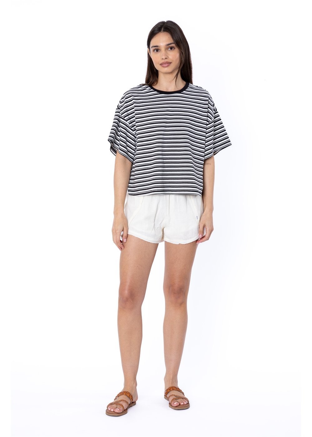 Sisstr Emma Wood Short Sleeve Knit Top - Stoke Outlets