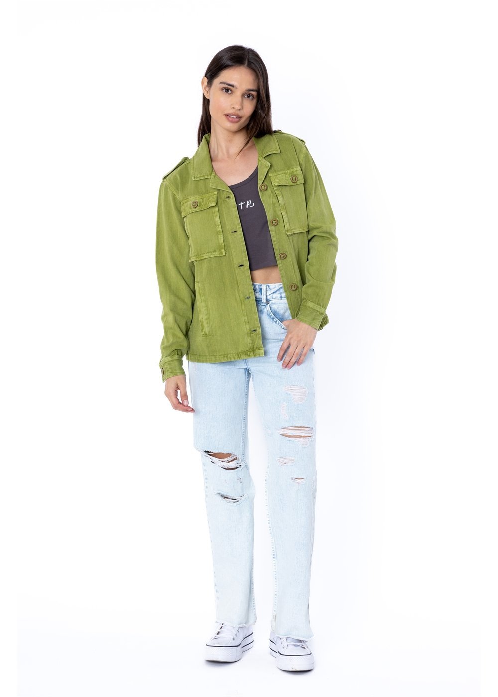 Sisstr Good Things Long Sleeve Woven Jacket - Stoke Outlets