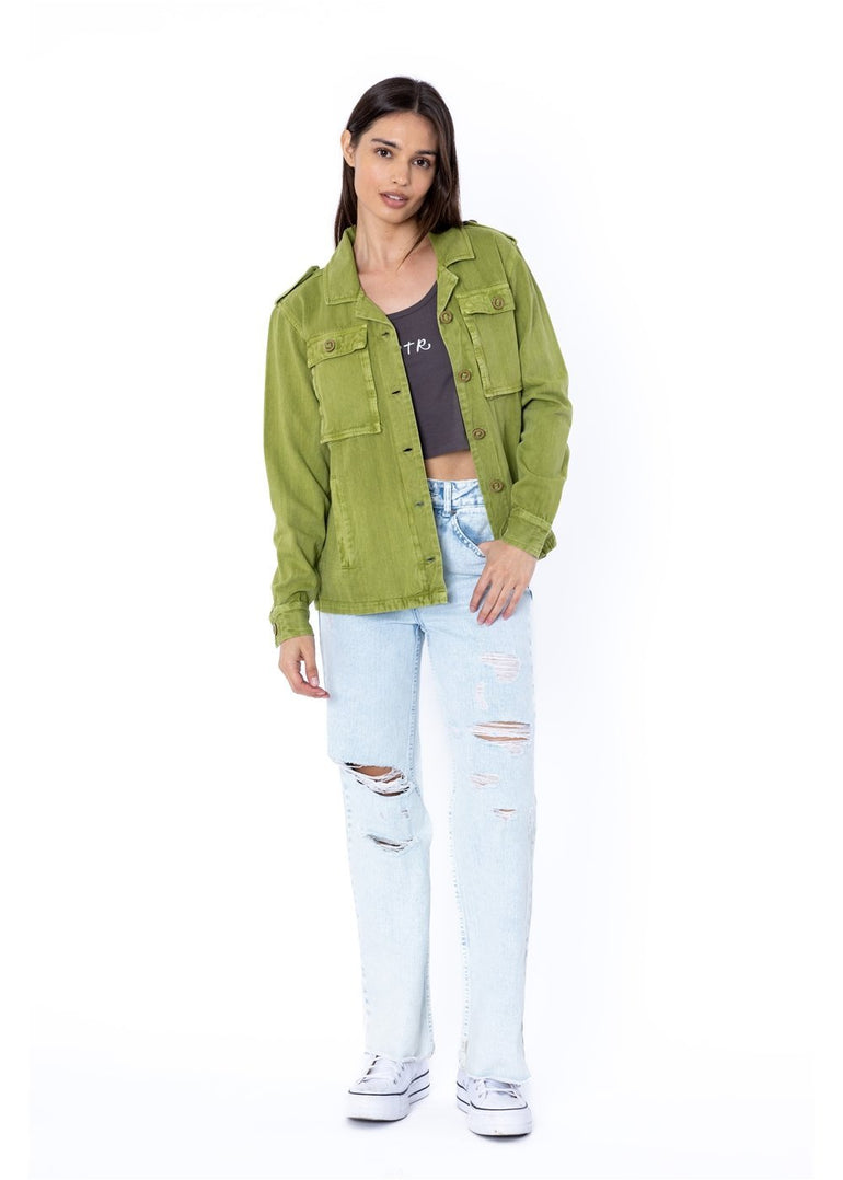 Sisstr Good Things Long Sleeve Woven Jacket - Stoke Outlets