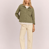 Sisstr Good Things Long Sleeve Woven Jacket, Sea Moss - Stoke Outlets