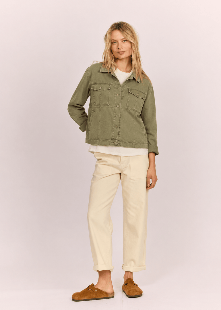Sisstr Good Things Long Sleeve Woven Jacket, Sea Moss - Stoke Outlets