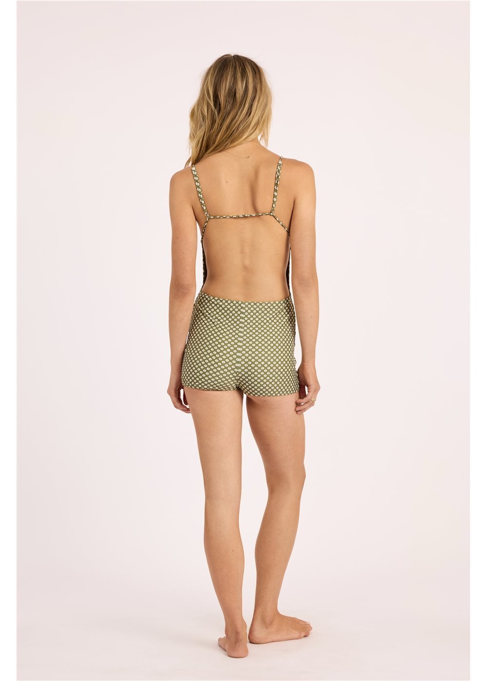 Sisstr Good Times One Piece Short, Seaweed - Stoke Outlets