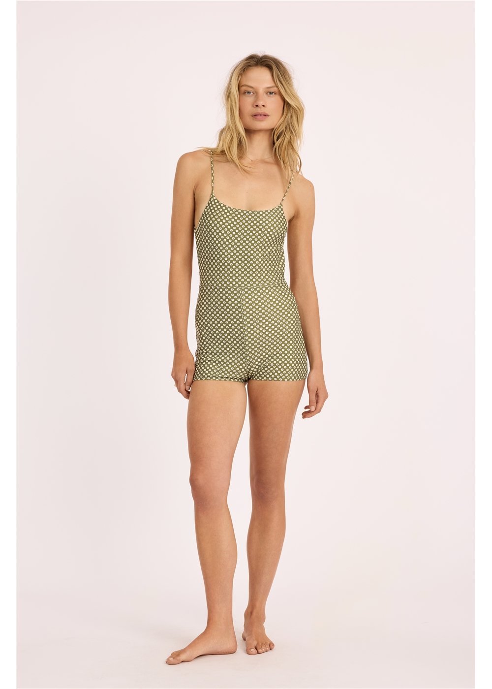 Sisstr Good Times One Piece Short, Seaweed - Stoke Outlets