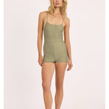 Sisstr Good Times One Piece Short, Seaweed - Stoke Outlets