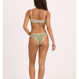 Sisstr Good Times Reversible Bralette Swim Top, Seaweed - Stoke Outlets