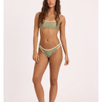 Sisstr Good Times Reversible Bralette Swim Top, Seaweed - Stoke Outlets