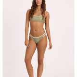 Sisstr Good Times Reversible Bralette Swim Top, Seaweed - Stoke Outlets