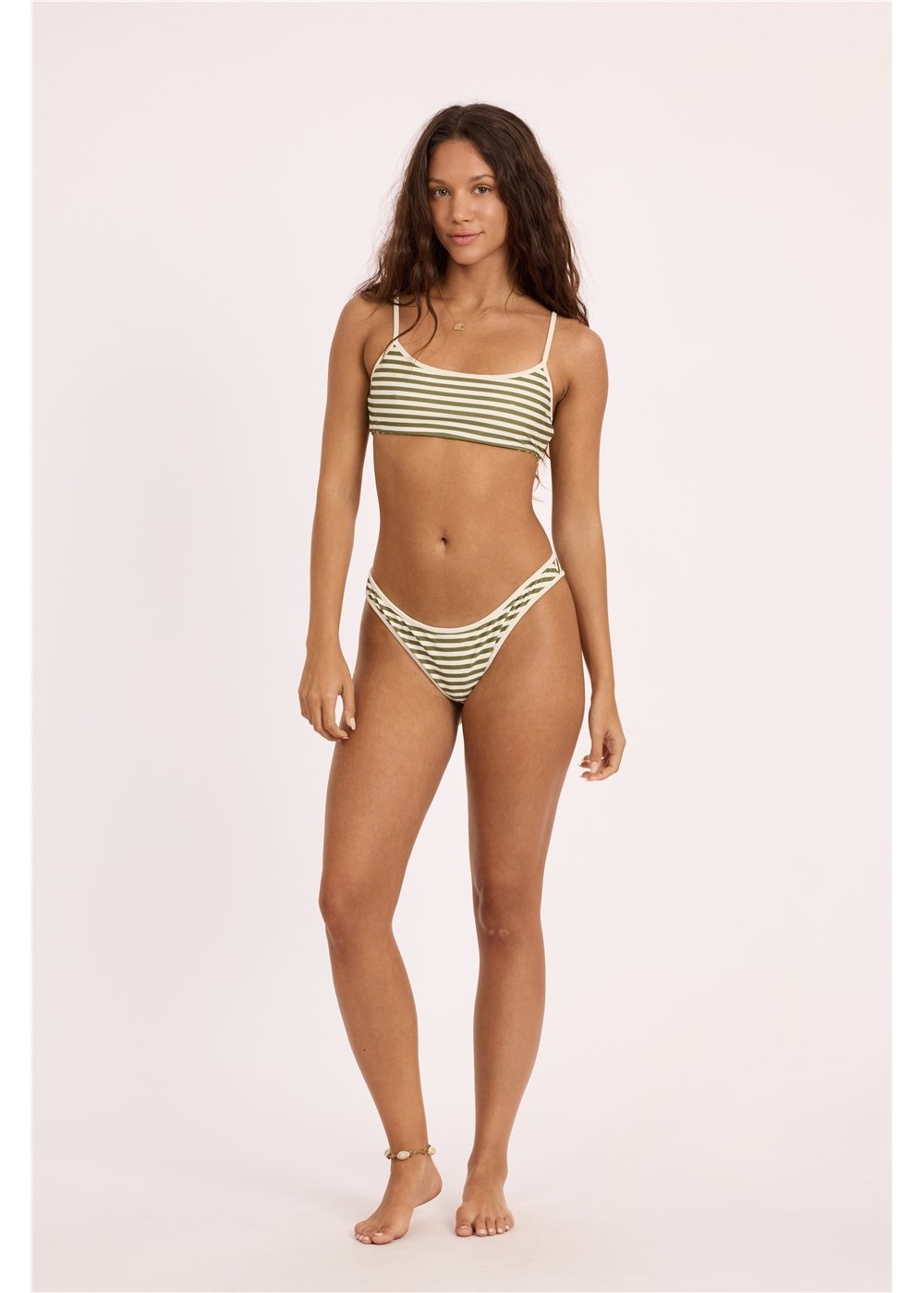 Sisstr Good Times Reversible Bralette Swim Top, Seaweed - Stoke Outlets