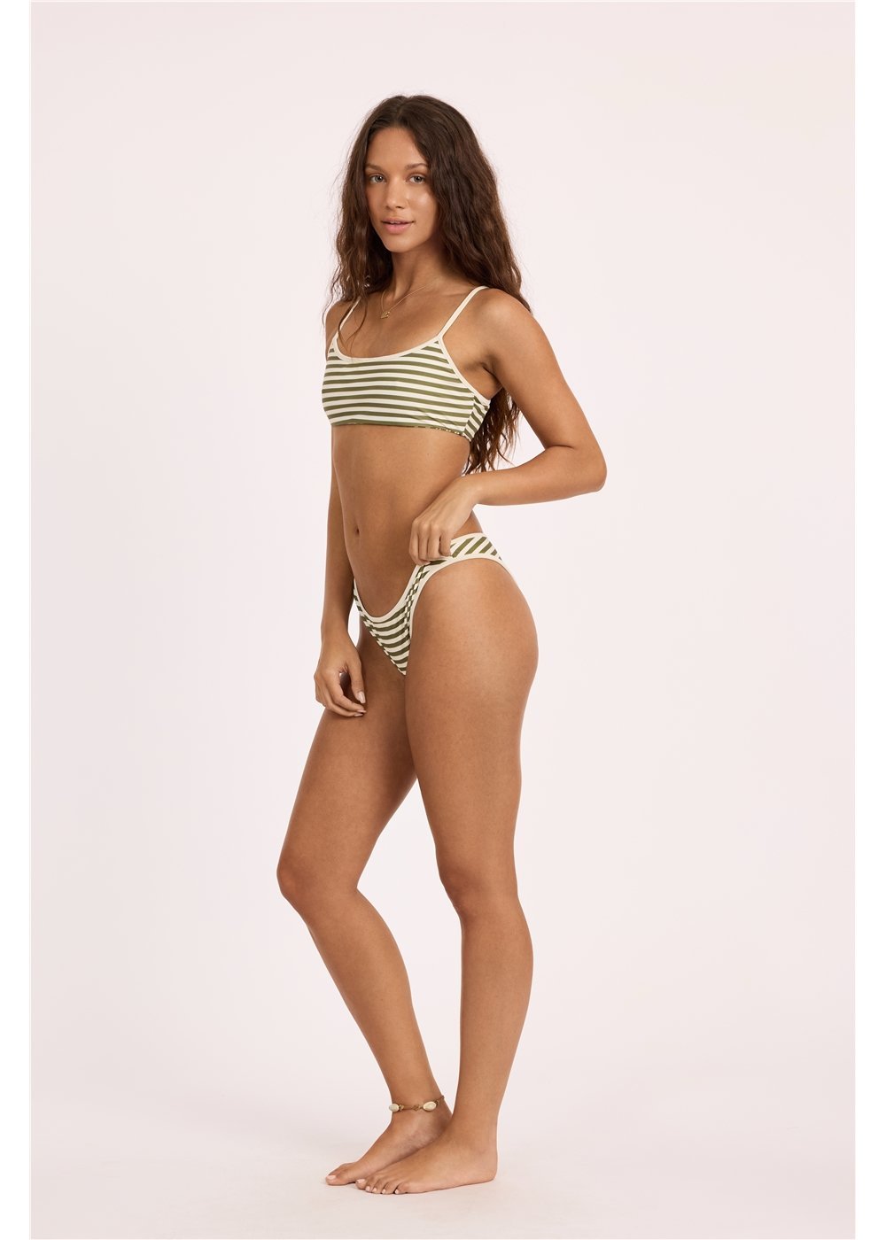 Sisstr Good Times Reversible Bralette Swim Top, Seaweed - Stoke Outlets