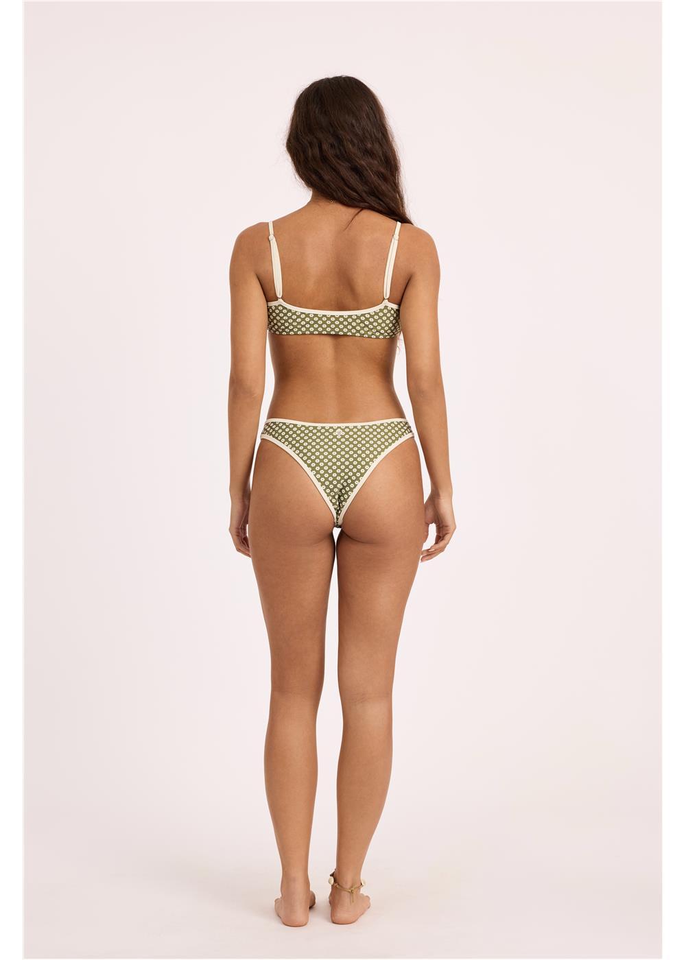 Sisstr Good Times Reversible High Hip Swim Bottom, Seaweed - Stoke Outlets