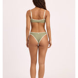 Sisstr Good Times Reversible High Hip Swim Bottom, Seaweed - Stoke Outlets