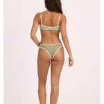 Sisstr Good Times Reversible High Hip Swim Bottom, Seaweed - Stoke Outlets