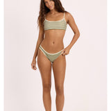 Sisstr Good Times Reversible High Hip Swim Bottom, Seaweed - Stoke Outlets