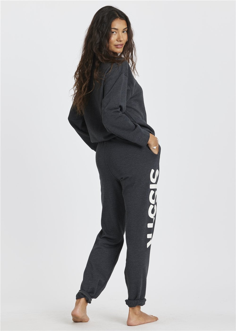 Sisstr Happiness Awaits Long Sleeve Fleece Crew - Stoke Outlets