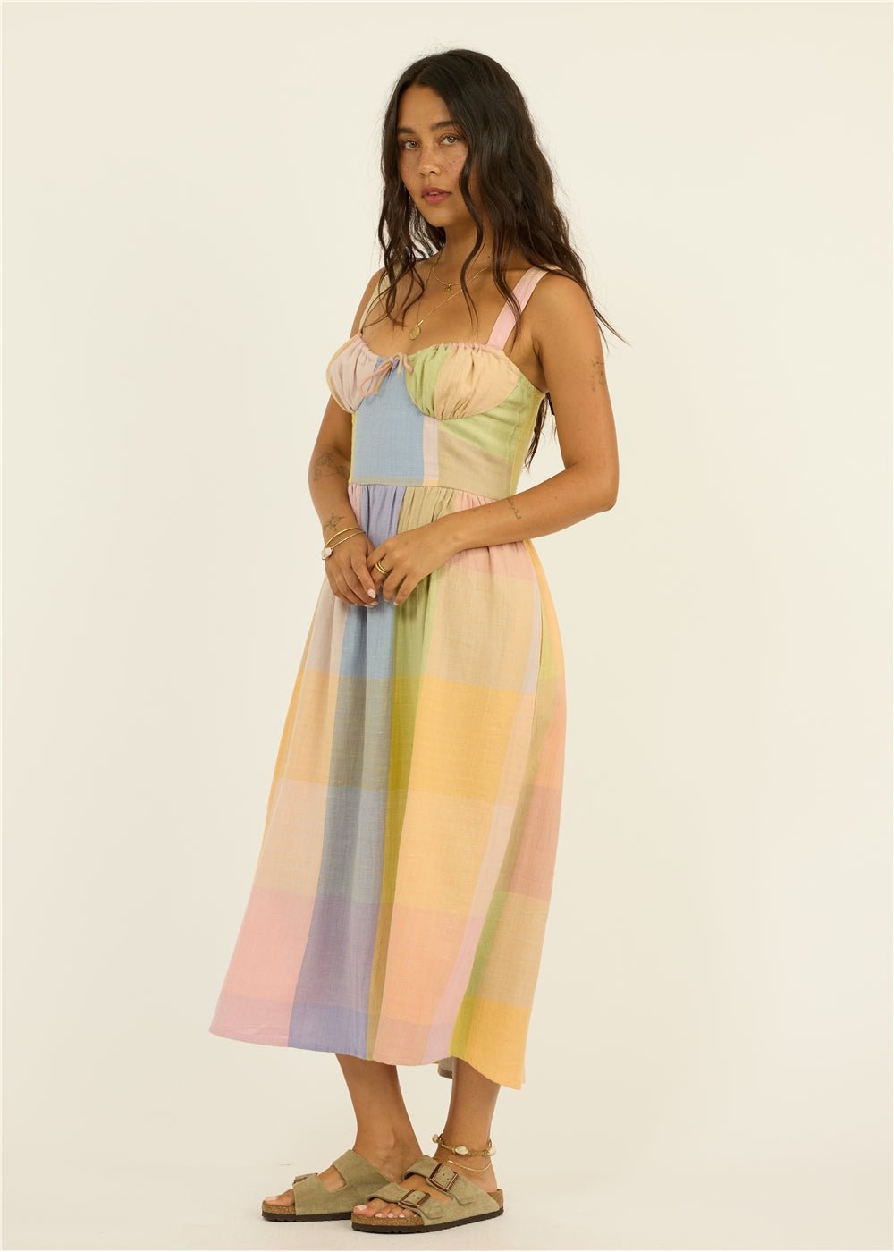 Sisstr Hello Sunshine Woven Midi Dress, Multi - Stoke Outlets