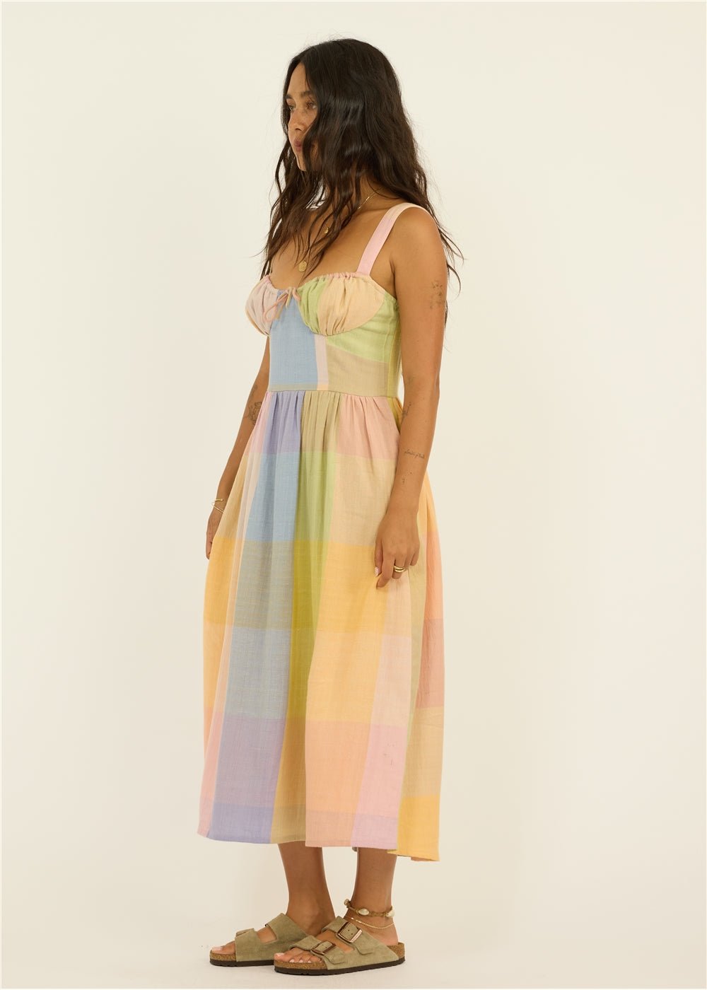 Sisstr Hello Sunshine Woven Midi Dress, Multi - Stoke Outlets