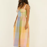Sisstr Hello Sunshine Woven Midi Dress, Multi - Stoke Outlets