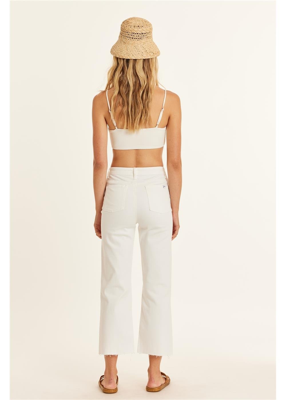 Sisstr Kellyn Denim Woven Pant, Vintage White - Stoke Outlets