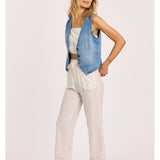 Sisstr KINDA BLUE WOVEN VEST-IND - Stoke Outlets