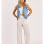 Sisstr KINDA BLUE WOVEN VEST-IND - Stoke Outlets