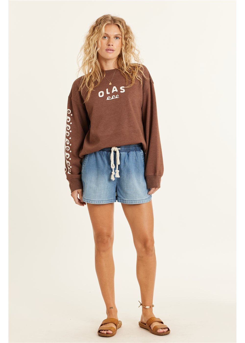 SISSTR LUCIA LS FLEECE CREW - ESP - Stoke Outlets