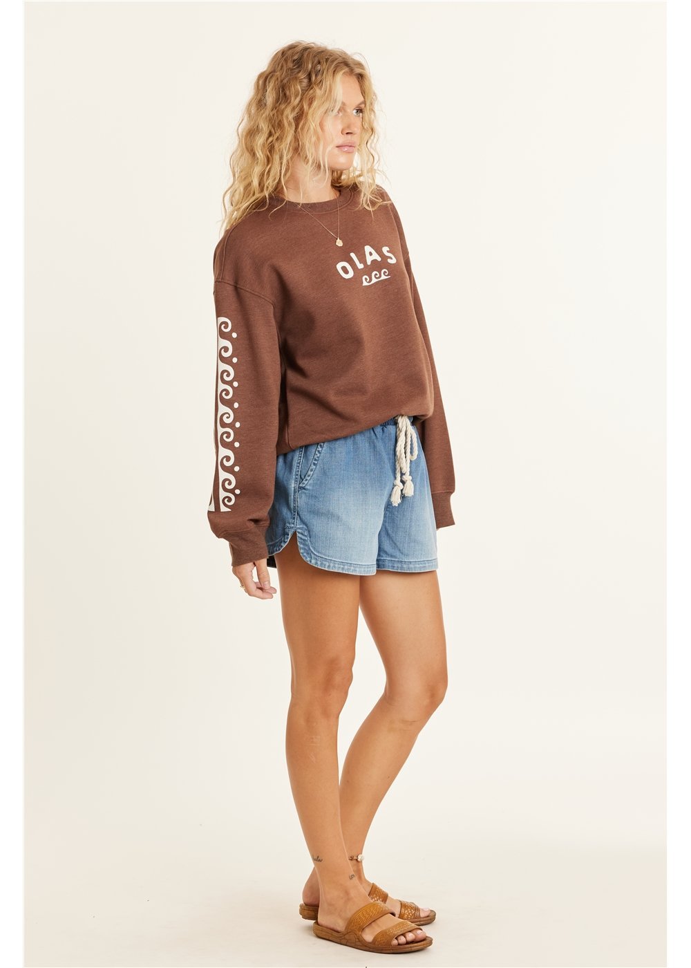 SISSTR LUCIA LS FLEECE CREW - ESP - Stoke Outlets