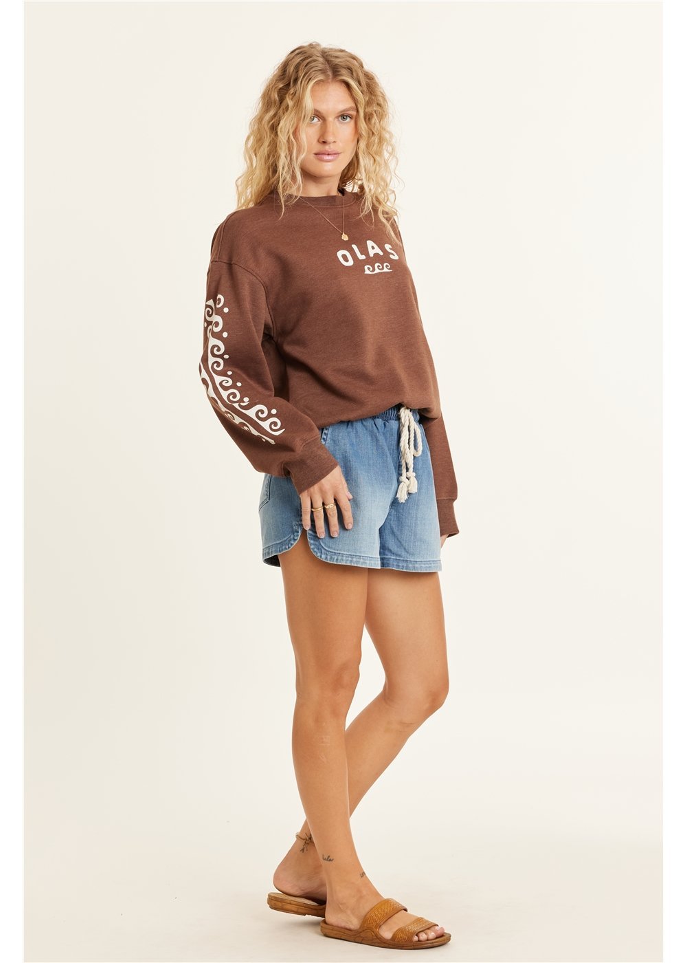 SISSTR LUCIA LS FLEECE CREW - ESP - Stoke Outlets