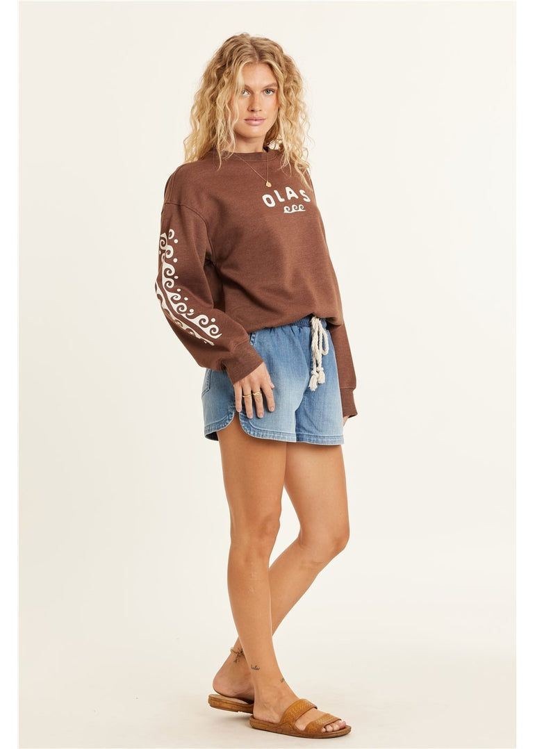 SISSTR LUCIA LS FLEECE CREW - ESP - Stoke Outlets