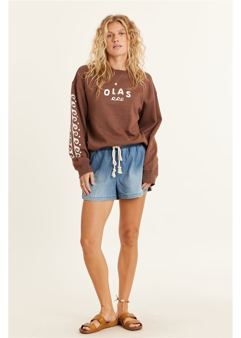 SISSTR LUCIA LS FLEECE CREW - ESP - Stoke Outlets