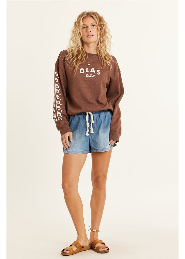 SISSTR LUCIA LS FLEECE CREW - ESP - Stoke Outlets