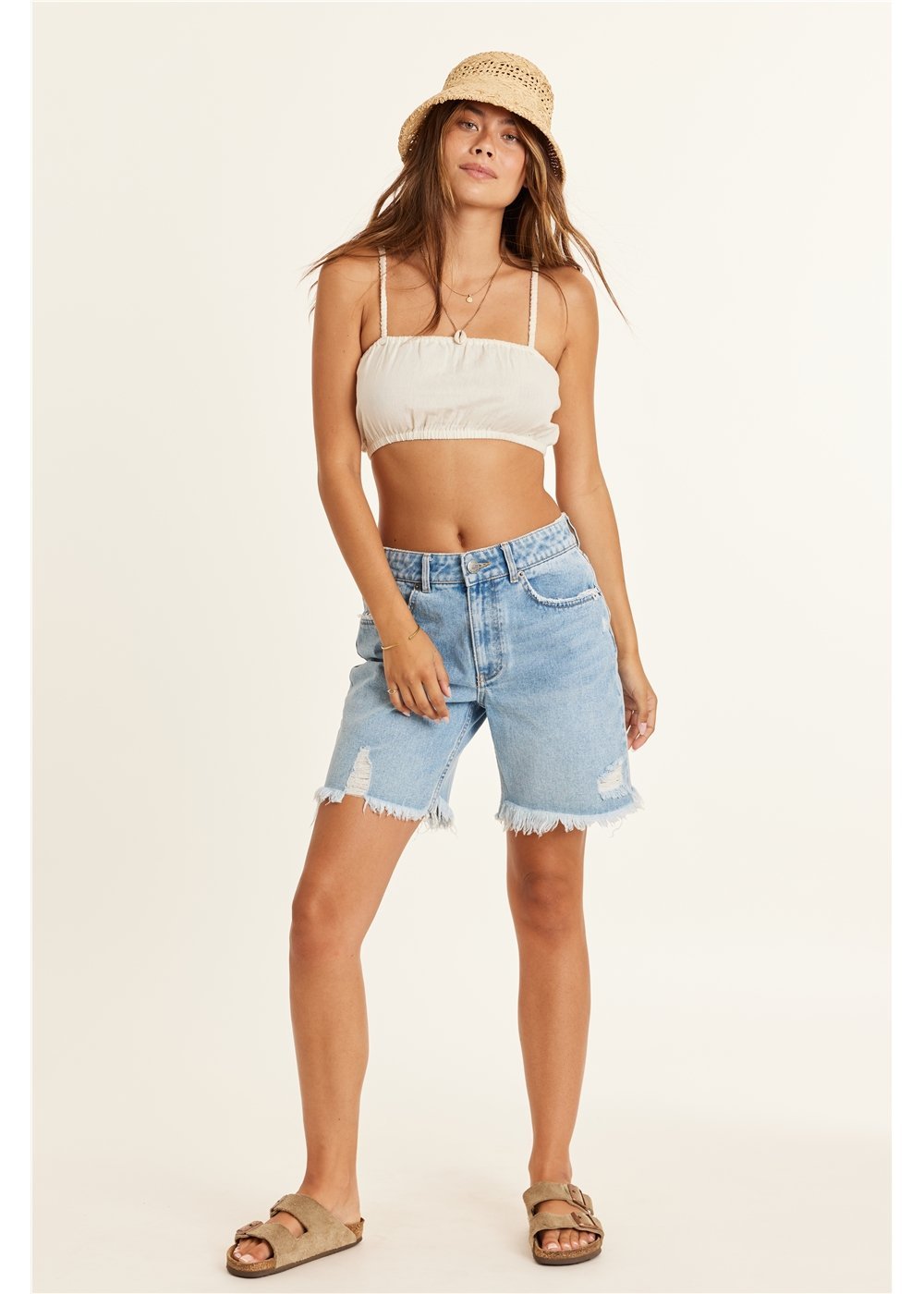SISSTR MARI WOVEN TANK TOP - SES - Stoke Outlets