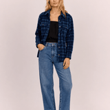 Sisstr Michelle Long Sleeve Woven Top, Aqua - Stoke Outlets