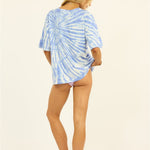 Sisstr Peace Out Short Sleeve Knit Tee, Blissful Blue - Stoke Outlets